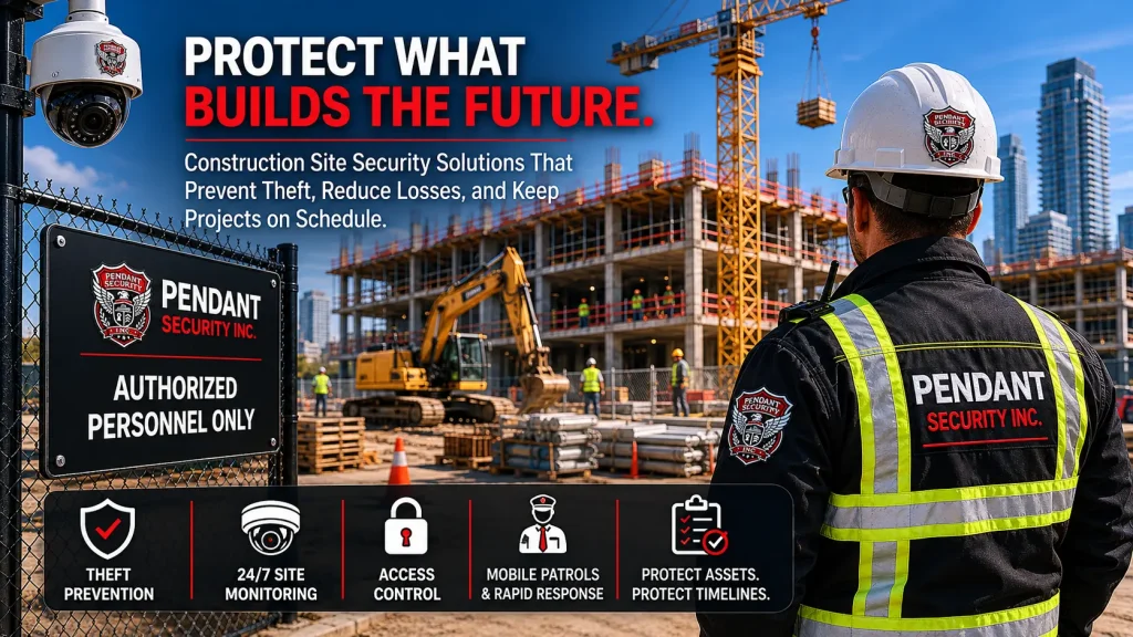 Construction site security measures protecting equipment materials and project assets